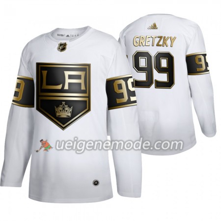 Herren Eishockey Los Angeles Kings Trikot Wayne Gretzky 99 Adidas 2019-2020 Golden Edition Weiß Authentic